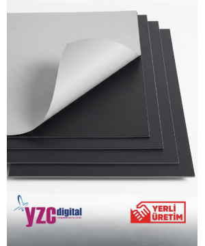 YZC Digital 1 mm Çift Taraf Yapışkanlı PVC Dekota Levha Siyah